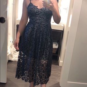 Lace A line midi dress